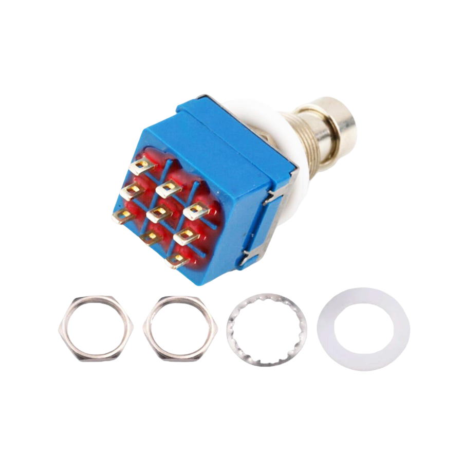 IC-148J-9 Pedal Switch Kalıcılı 9P Ø12mm PBS-24-302