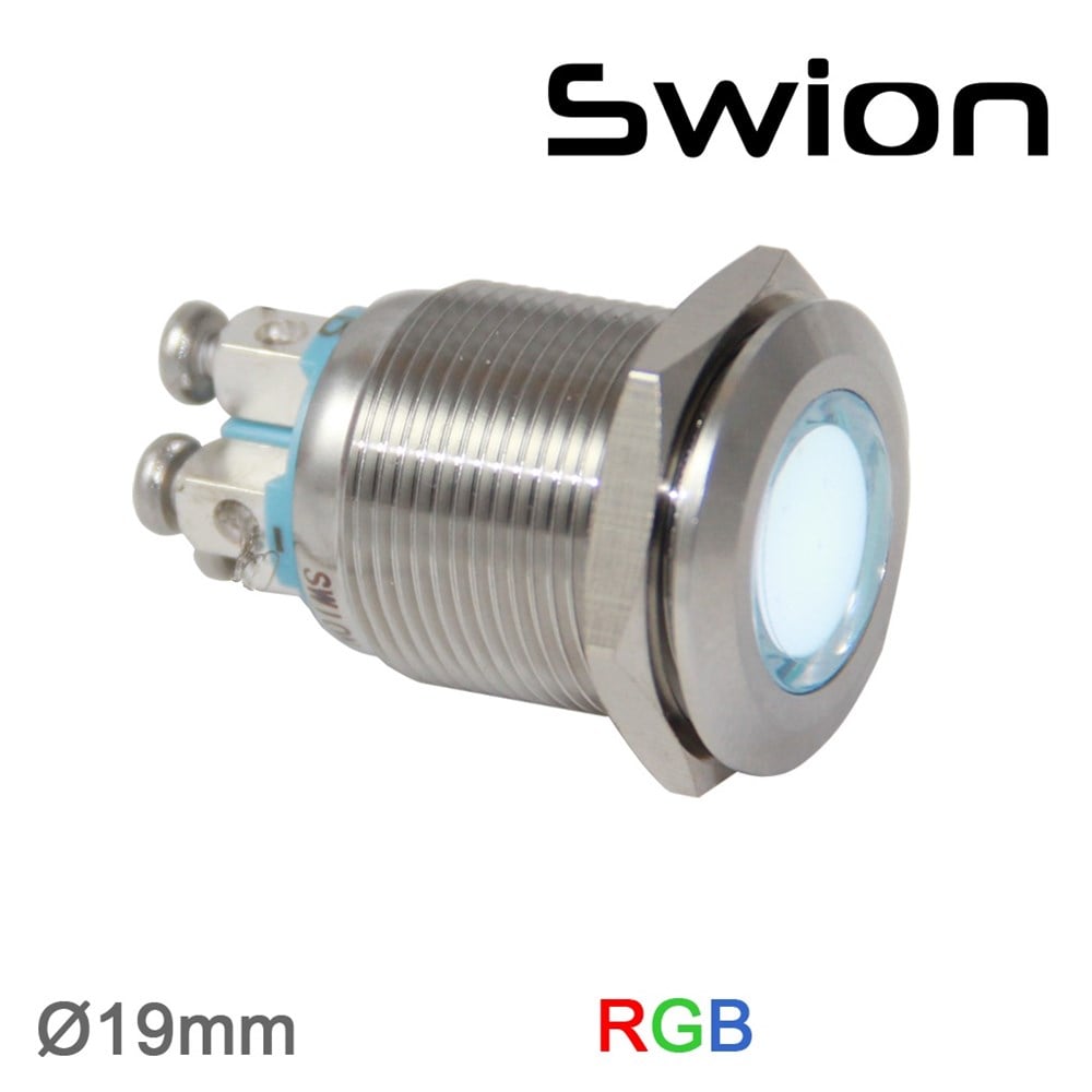 D19S-RGB 19mm Sinyal Lambası RGB 24V (ortak bacak eksidir)