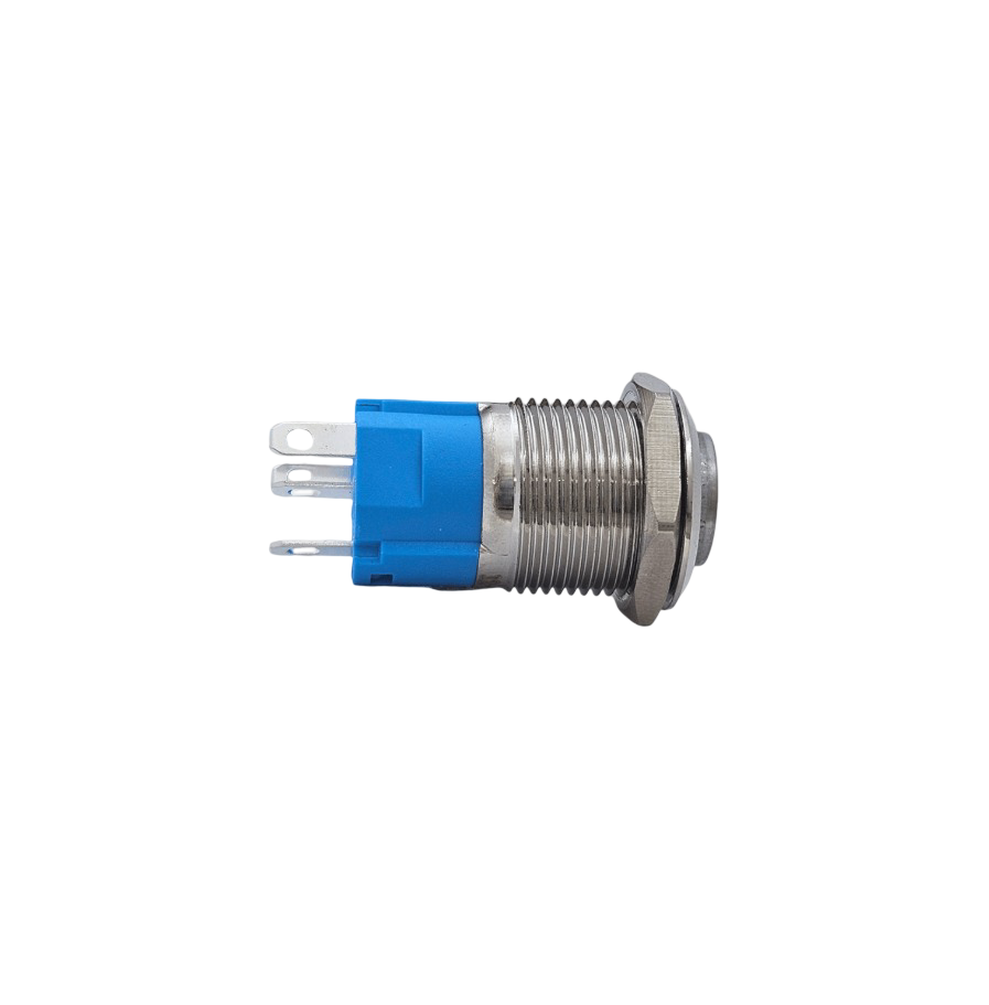 E23 16MM METAL BUTON KALICILI 12-24V TURUNCU LED 1NO/1NC