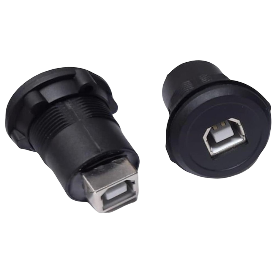 USB-04C-BK 22MM PANO TİP SİYAH USB B DİŞİ SOKET 