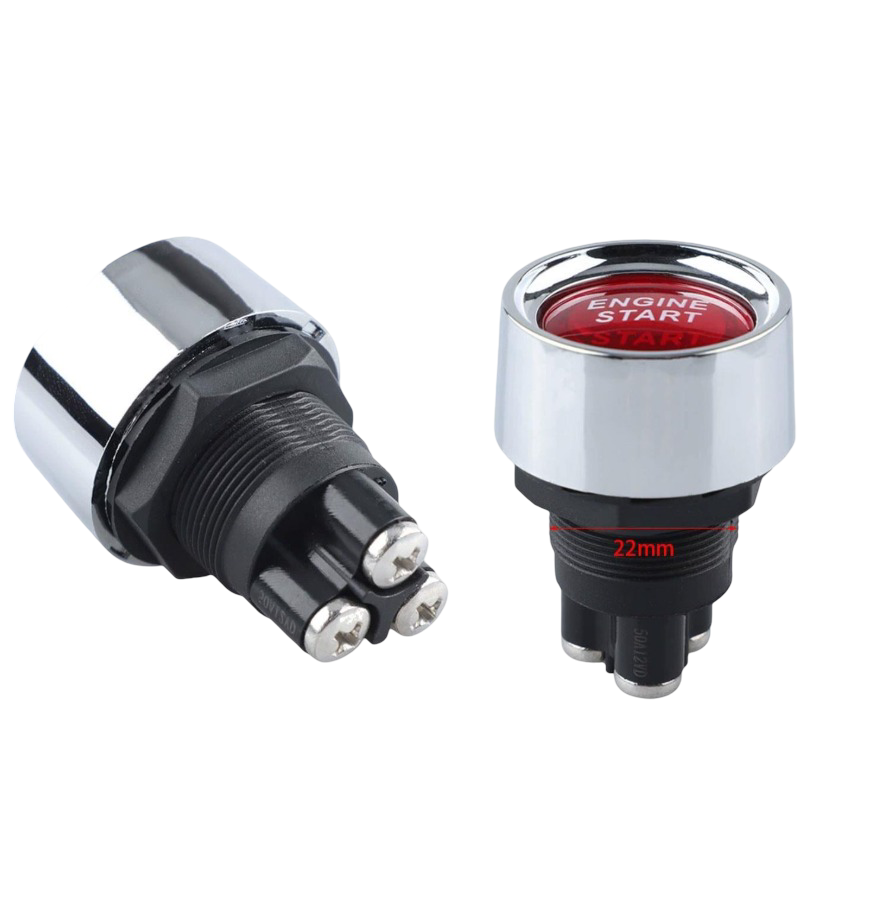 IC-180A-2 ATEŞLEME BUTONU 3P KIRMIZI IŞIKLI