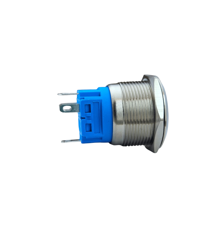 E75 22MM METAL BUTON YAYLI 12-24V TURUNCU LED 1NO/1NC