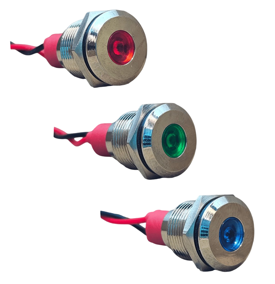 D12S 12MM METAL KABLOLU SİNYAL LAMBASI 12-24V