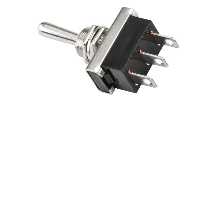 IC-151E-2 Metal Geçişli Anahtar İki Tarafa Yaylı 25 AMPER ON-OFF-ON