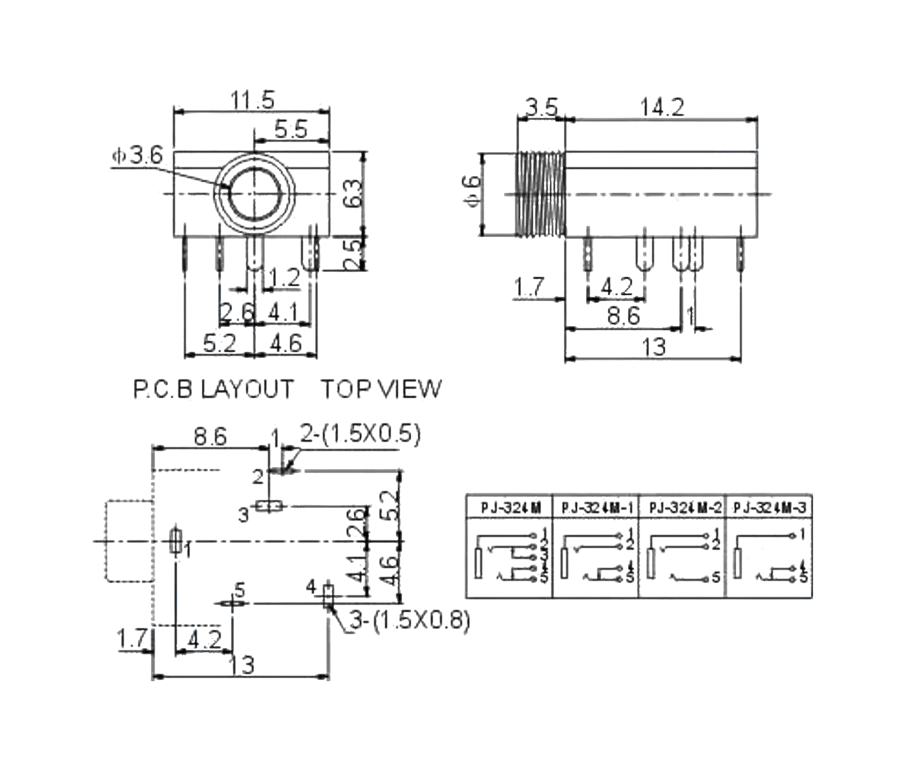IC-259 Stereo Şase 3.5mm Somunlu