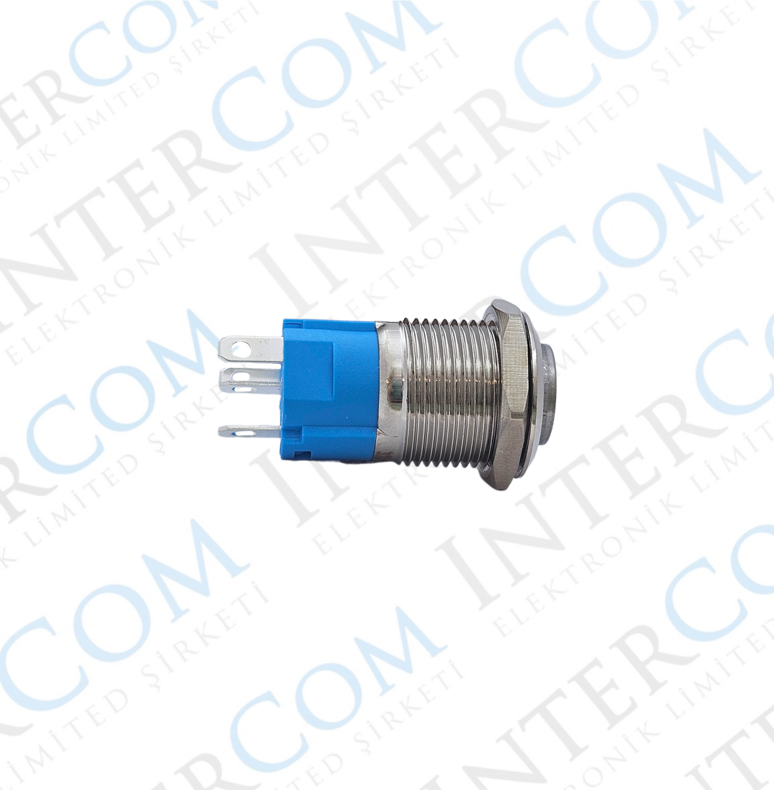 E24 16MM METAL BUTON KALICILI 12-24V BEYAZ LED 1NO/1NC