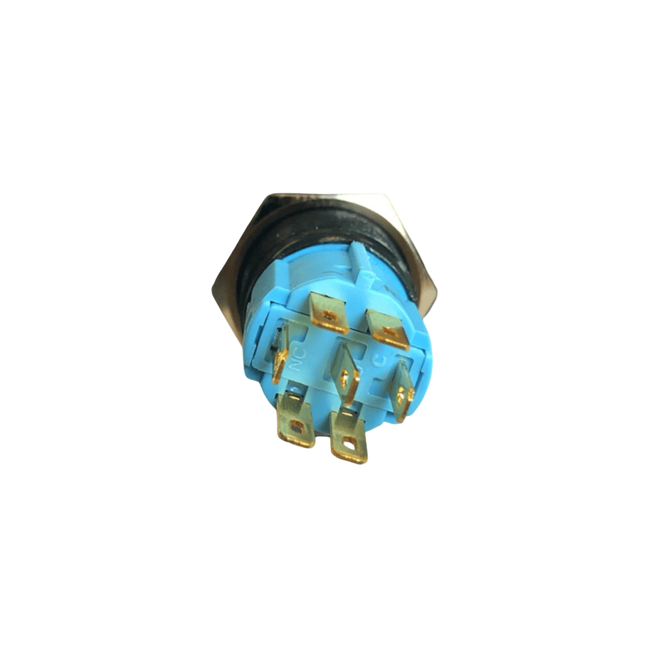16MM SİYAH KASA 6V RGB LEDLİ KALICILI BUTON