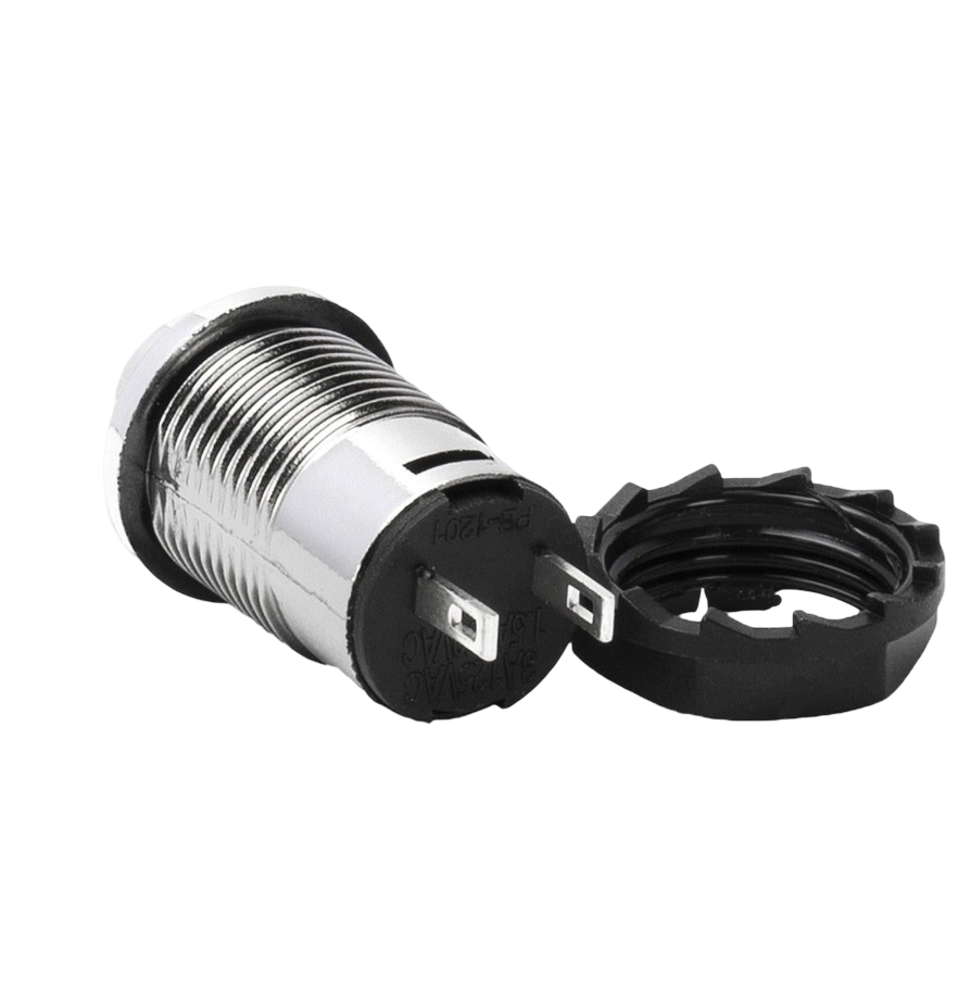 IC-186C PLASTİK 12MM KROM BUTON