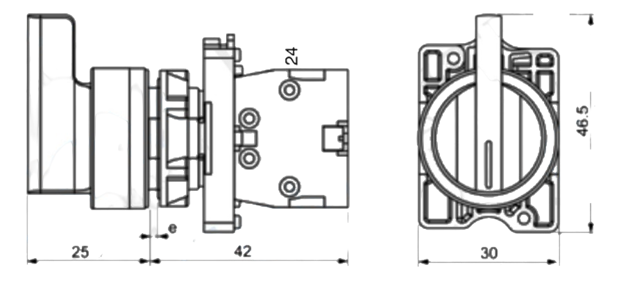 LAY5-EJ41 22mm Uzun Mandal 0-1 Yaylı (1NO)