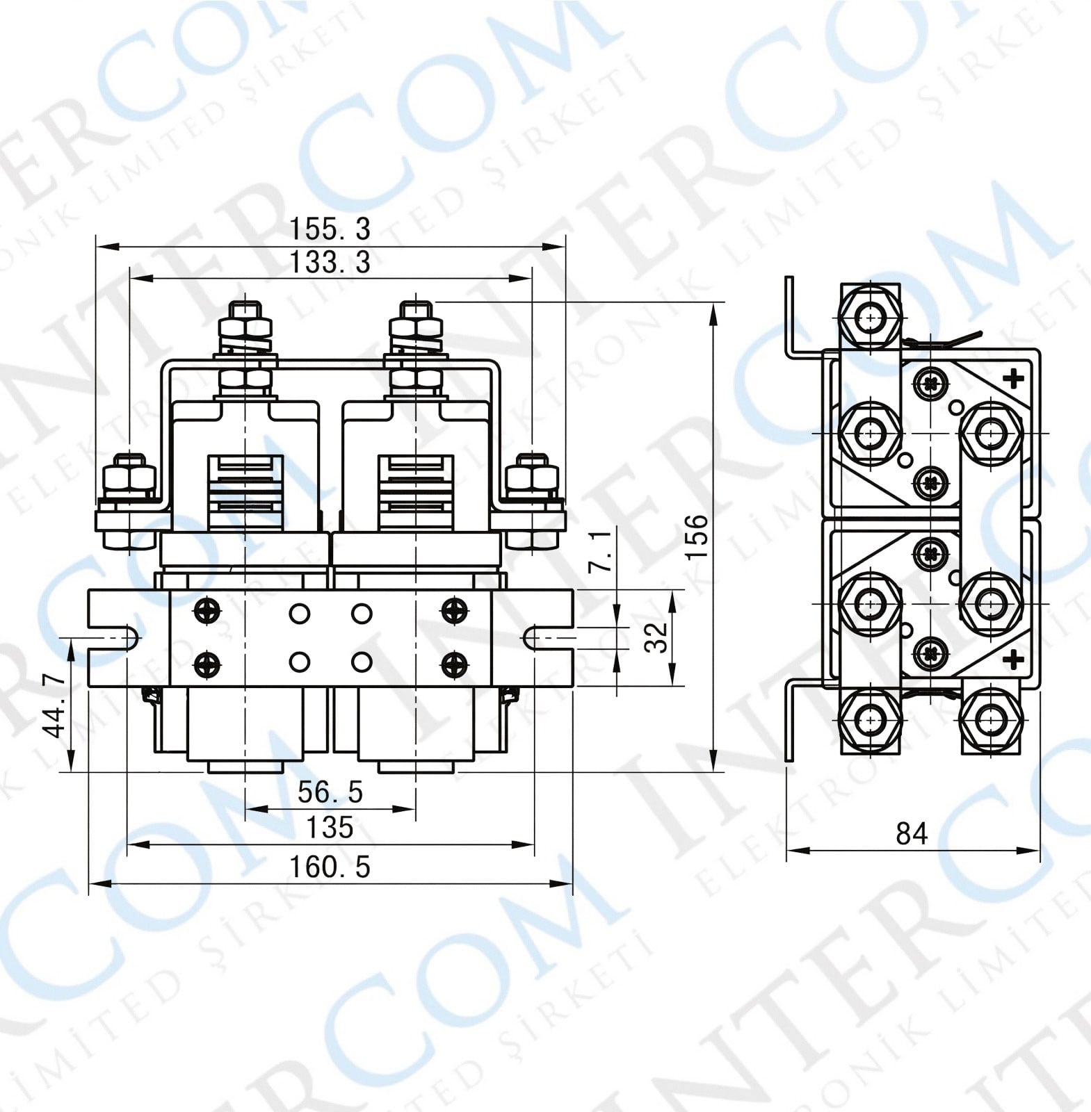 4lü Selenoid Kontaktör 12V/24V 400A