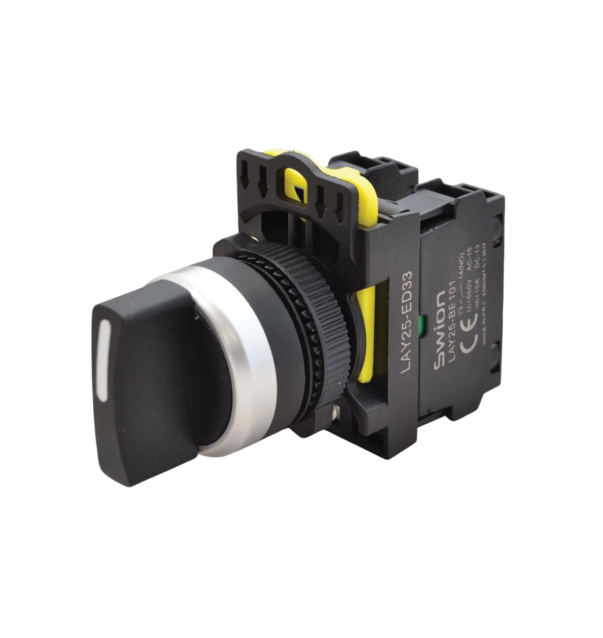 LAY25-ED33 22mm Mandal Buton 1-0-2 Kalıcı (2NO)