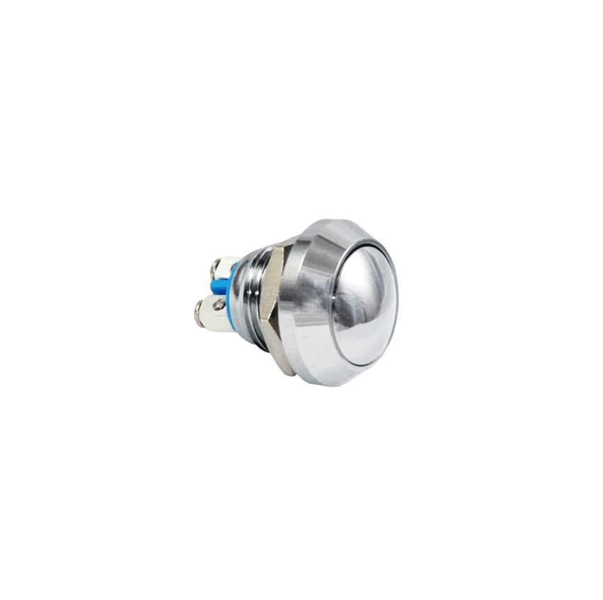 E81 12MM METAL IŞIKSIZ YAYLI BUTON - BOMBE - 1NO - IP67