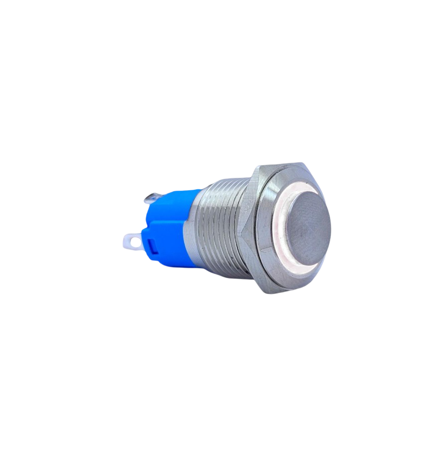 E24 16MM METAL BUTON KALICILI 12-24V BEYAZ LED 1NO/1NC