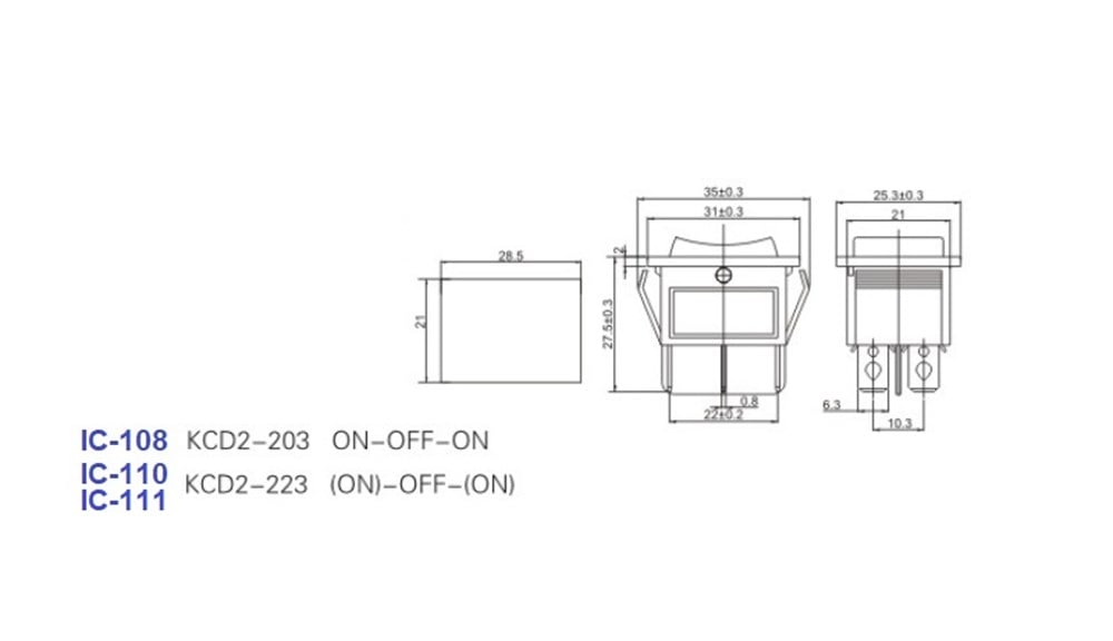 IC-111 Geniş Işıksız Anahtar OK Simgeli YAYLI
