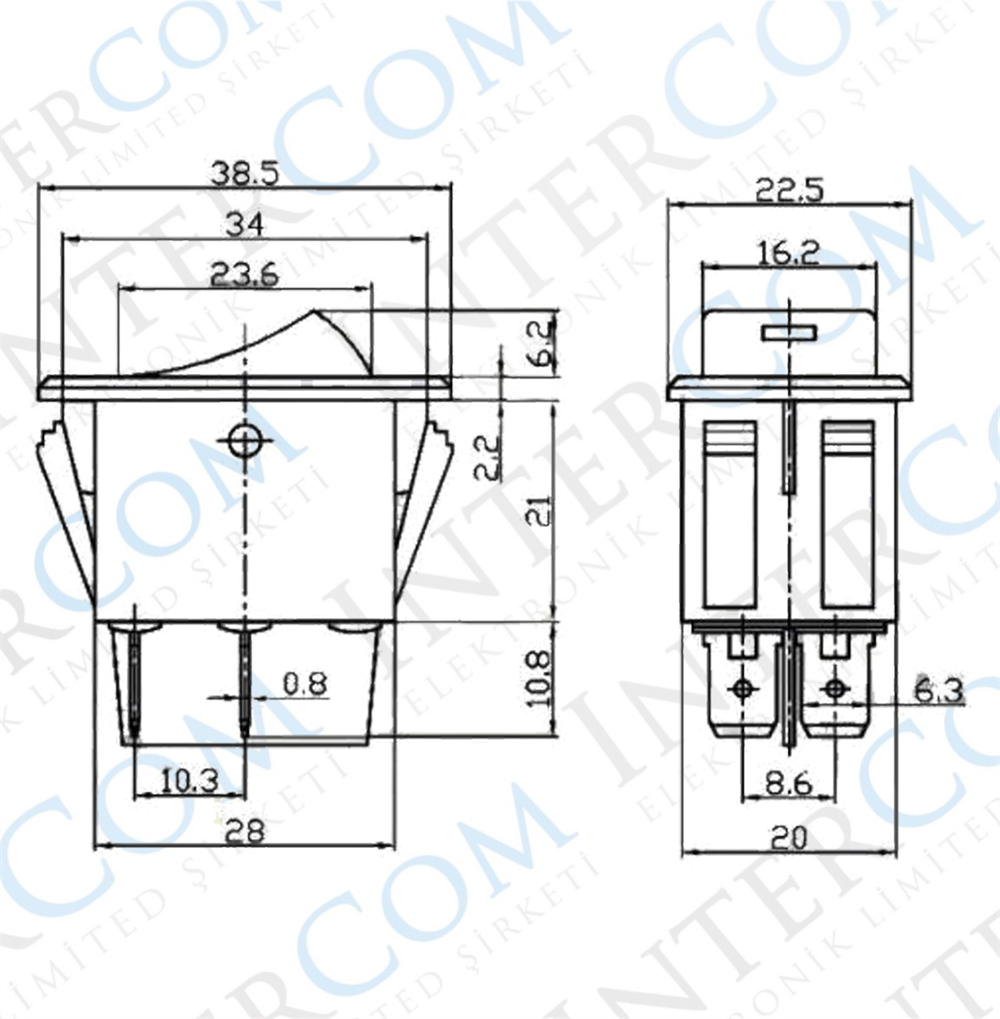 IC-113B OTOMOTİV ANAHTARI LEDLİ 12V 35A