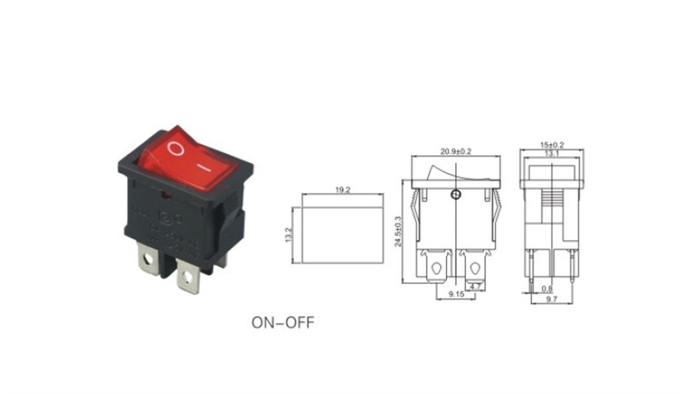 IC-119 Mini Işıklı Anahtar 4P 