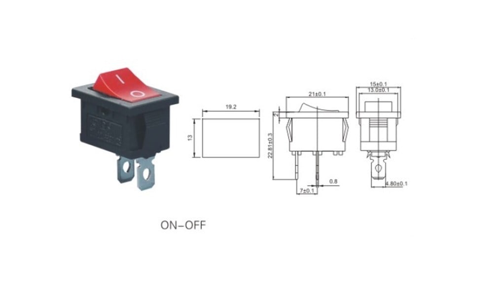 IC-120A Mini Işıksız Anahtar 2P 