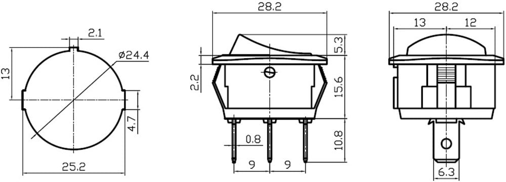 IC-132D LEDLİ ON-OFF ANAHTAR 3P 25 AMP 12V DC