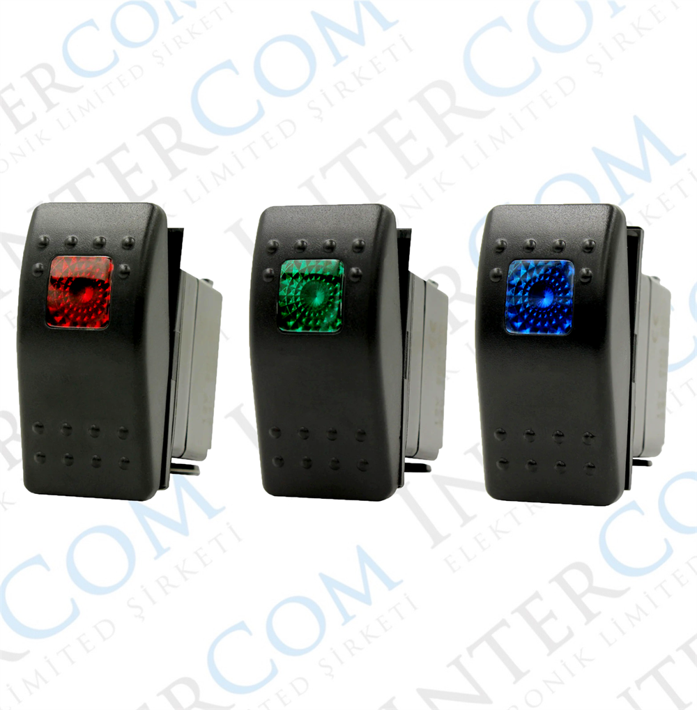 IC-134M Marin Switch Kare Işıklı On-Off
