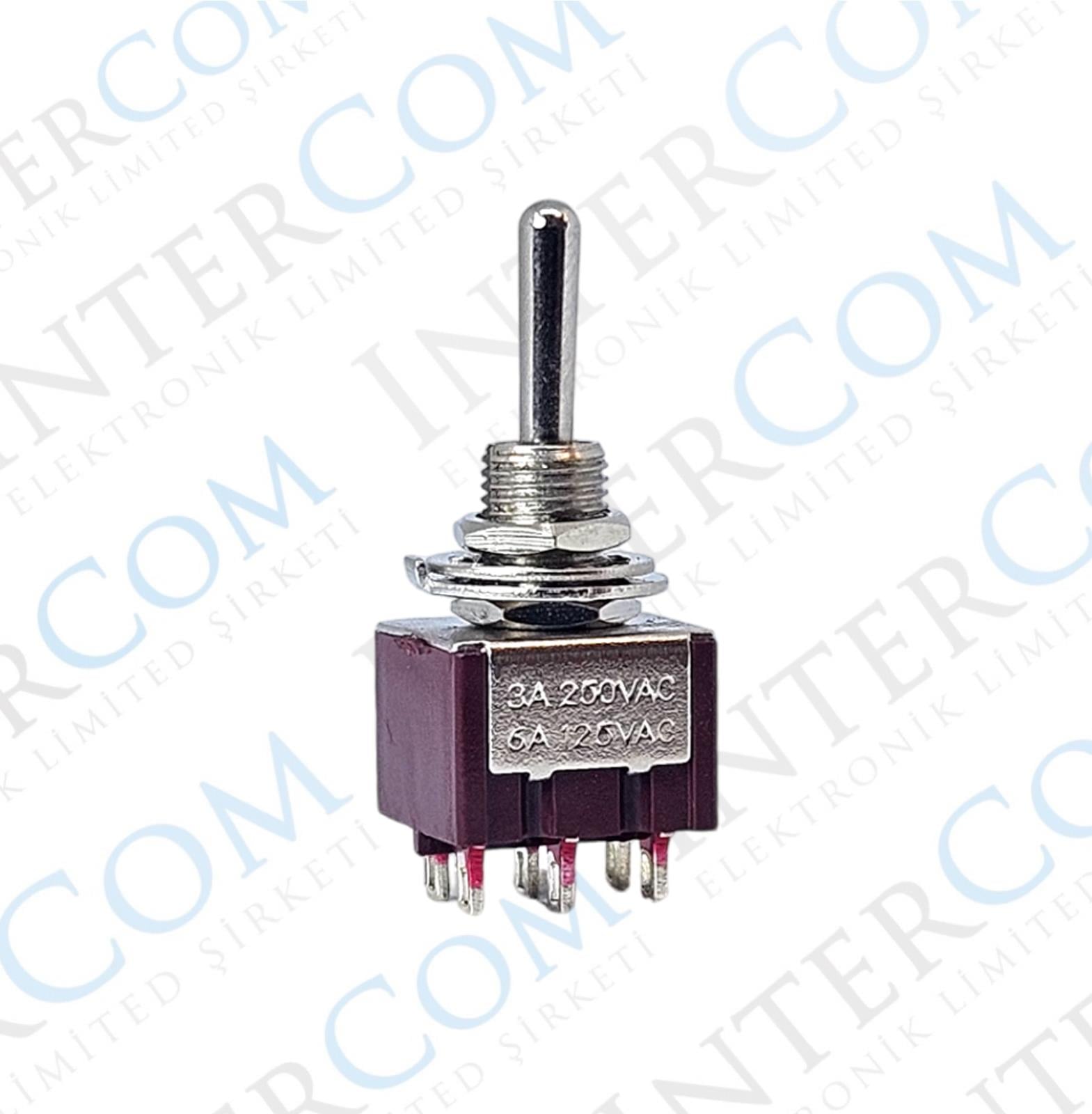 IC-145A Toggle Switch ON-OFF-ON (Kaliteli) Ø6mm MTS-203