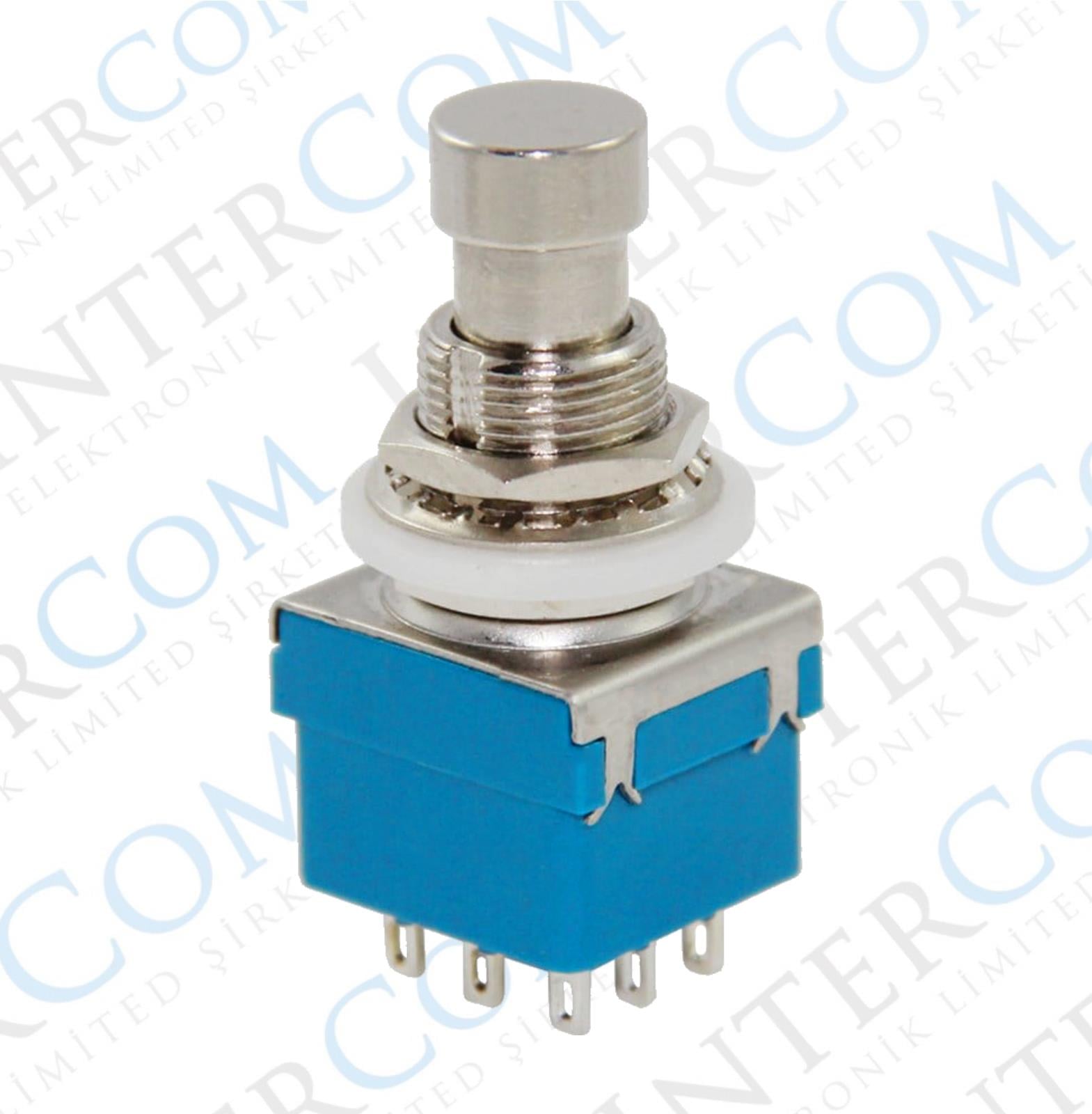 IC-148J-9 Pedal Switch Kalıcılı 9P Ø12mm PBS-24-302