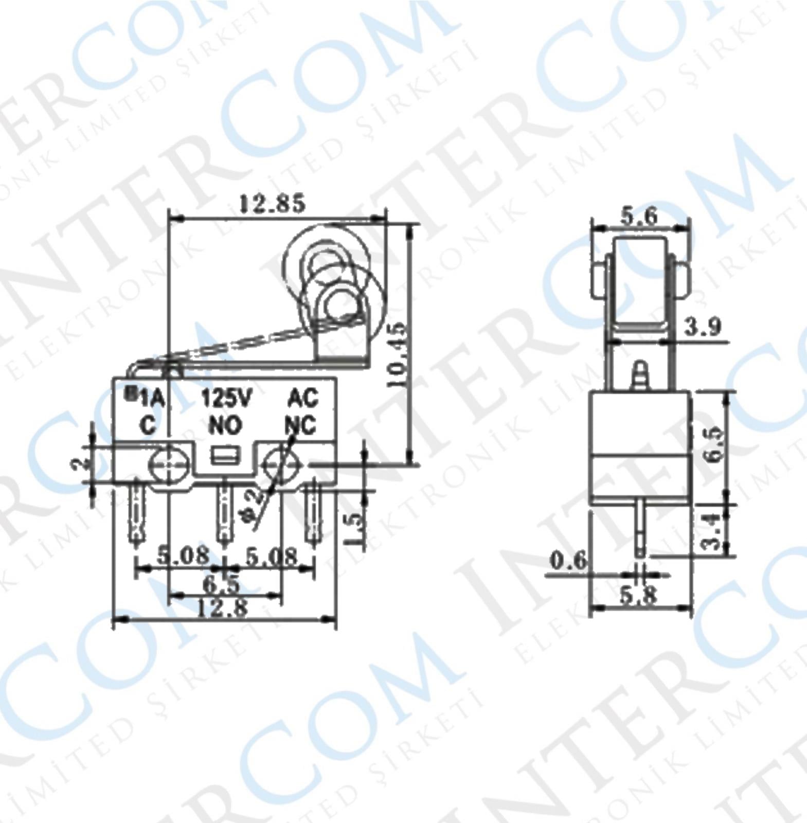 IC-162C Micro Switch Mini Makaralı KW10-Z4P