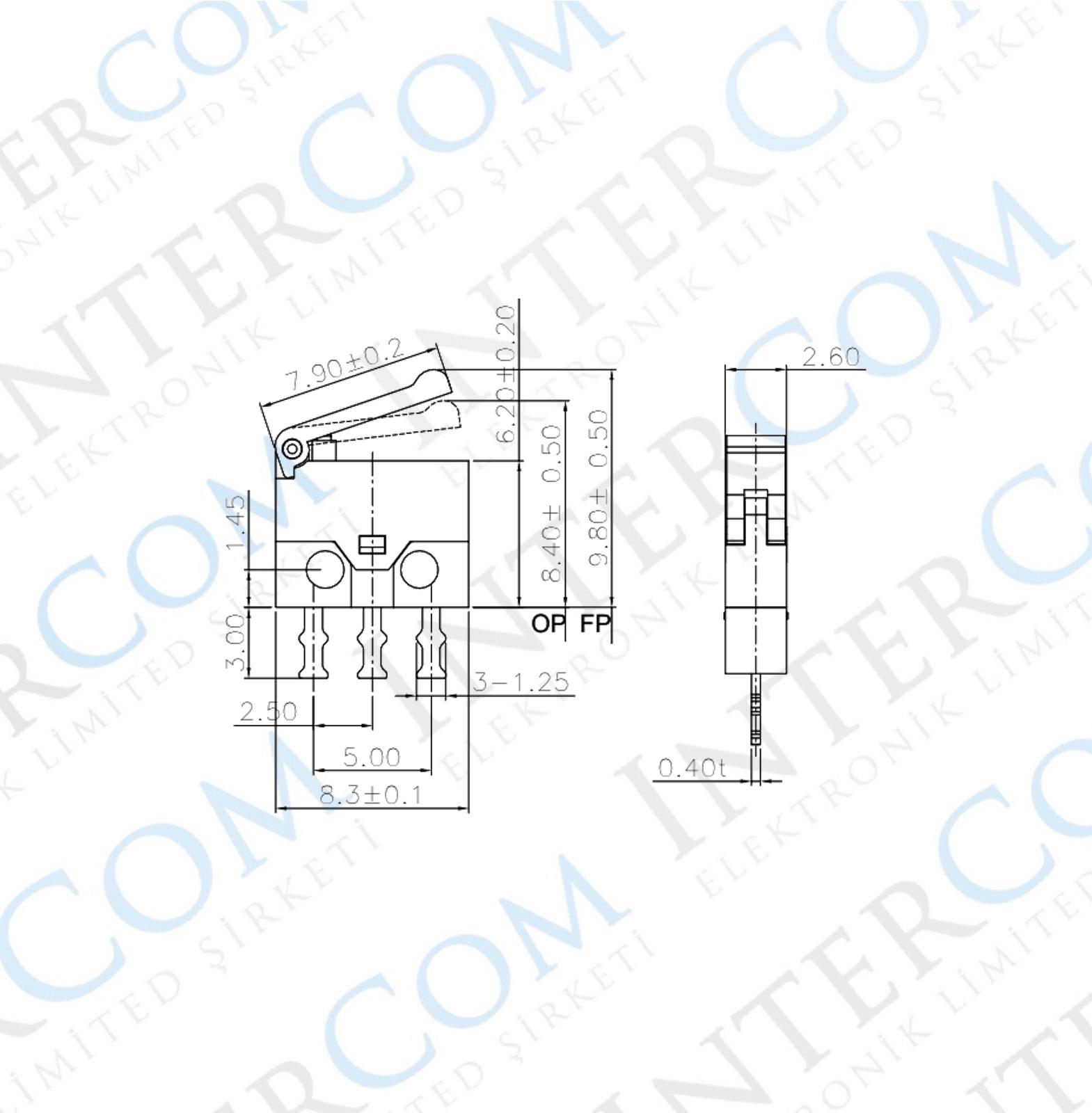 IC-162S Micro Switch Mini Plastik