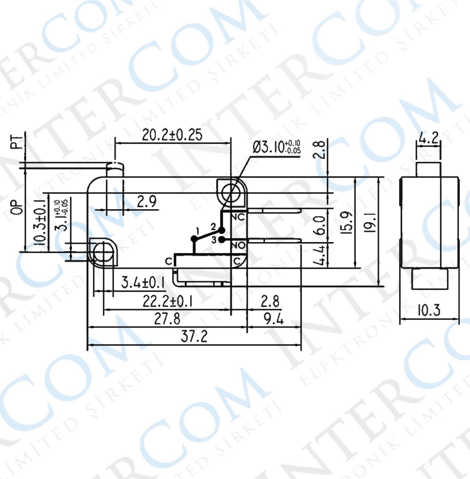 IC-170-0 Micro Switch Paletsiz 3A