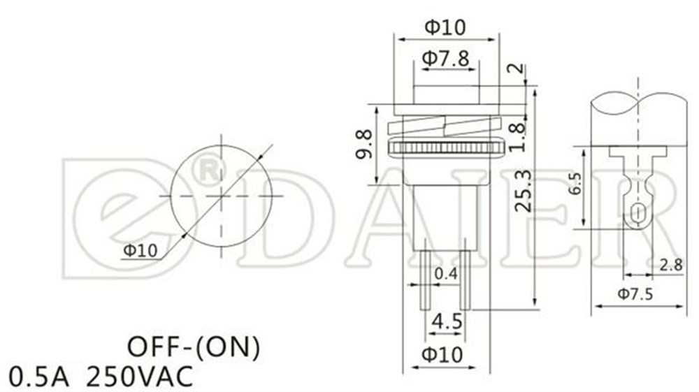 IC-179 Buton Ø10mm DS-316