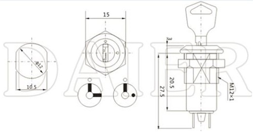 IC-195 Anahtarlı Switch 0-1 Yeni KS-01-101C