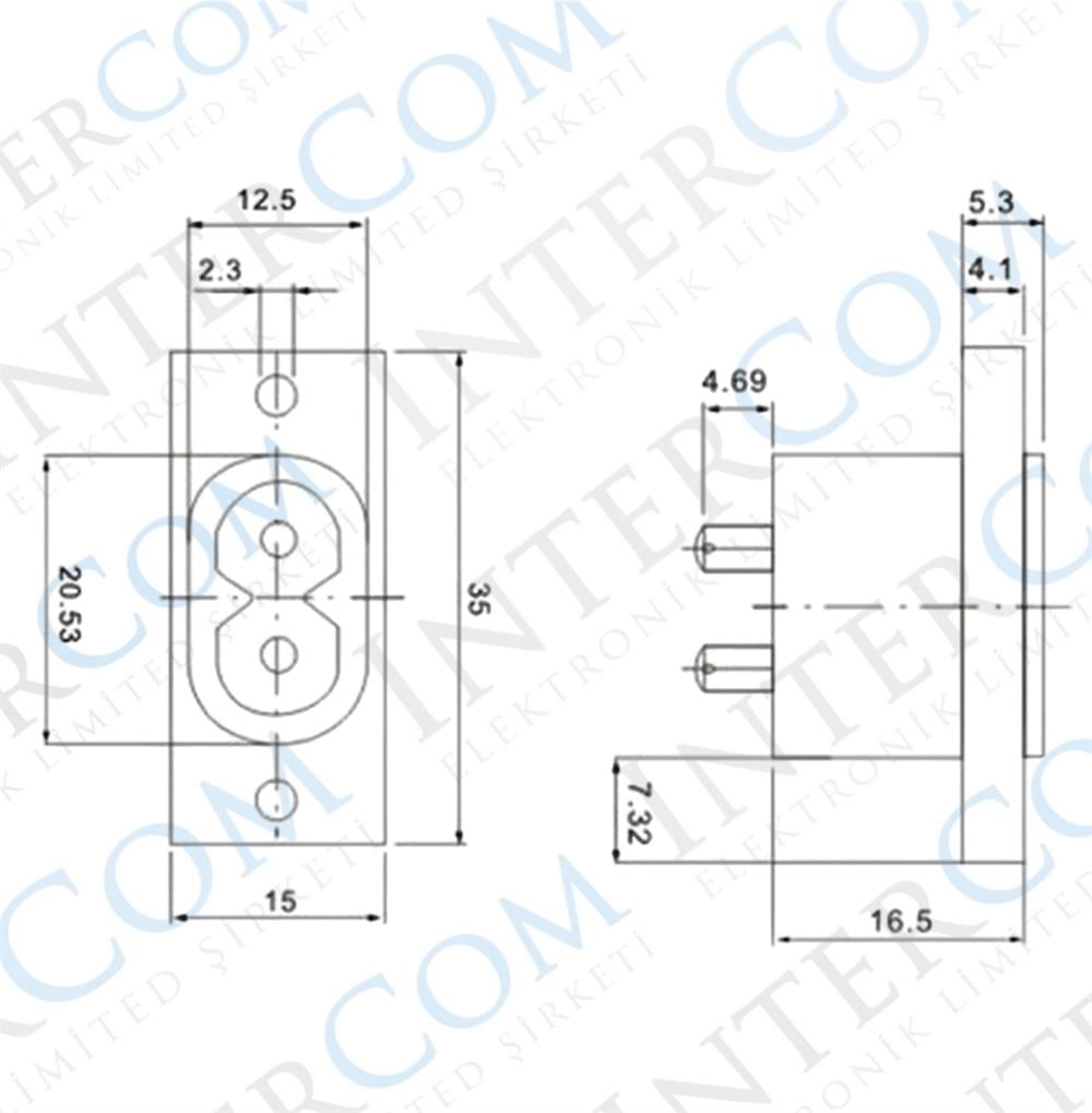 IC-212-2 C8 AC Teyp Soket AC-006