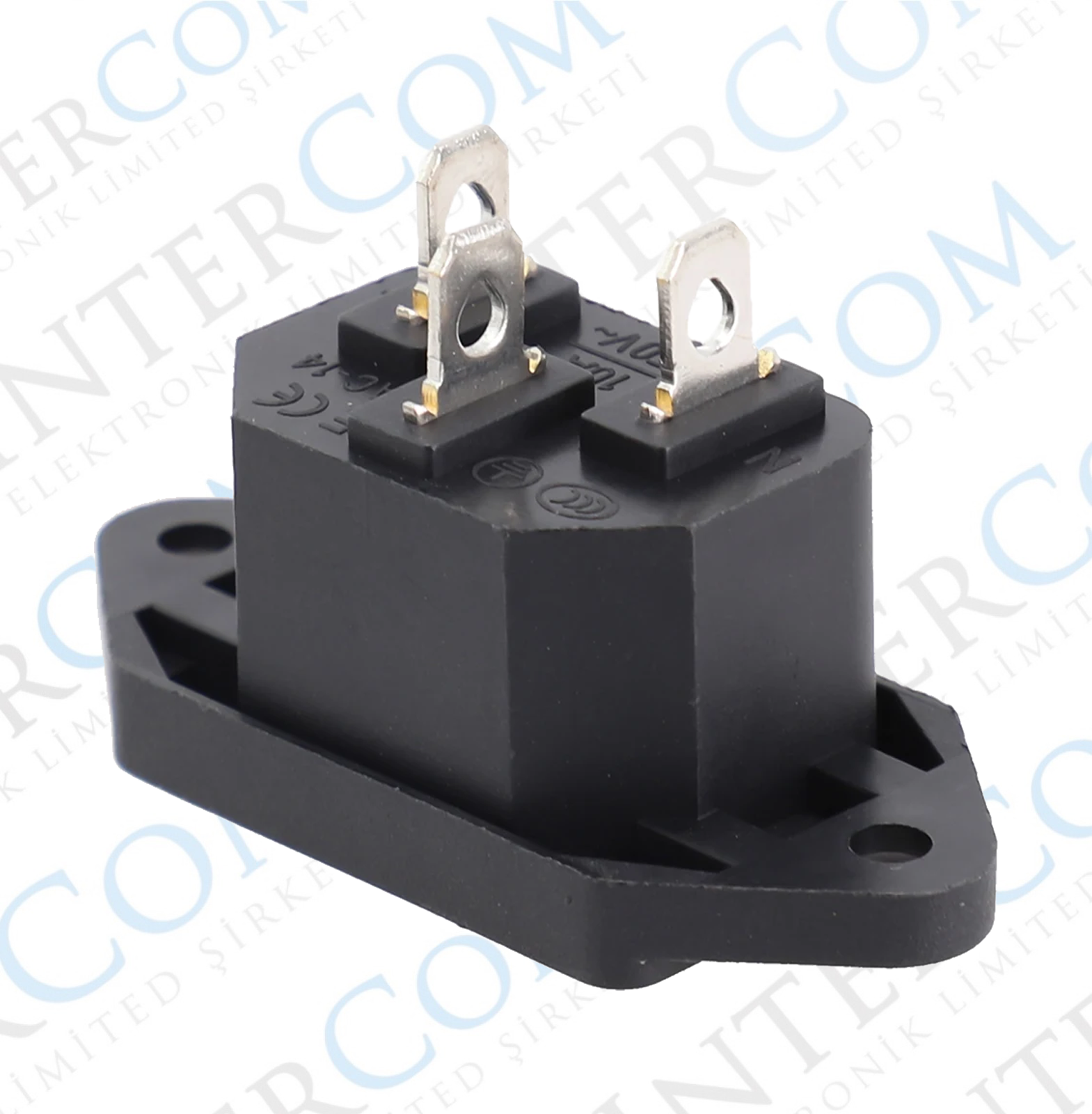 IC-212-S C14 Power Soket Erkek Kulaklı - UL Sertifikalı