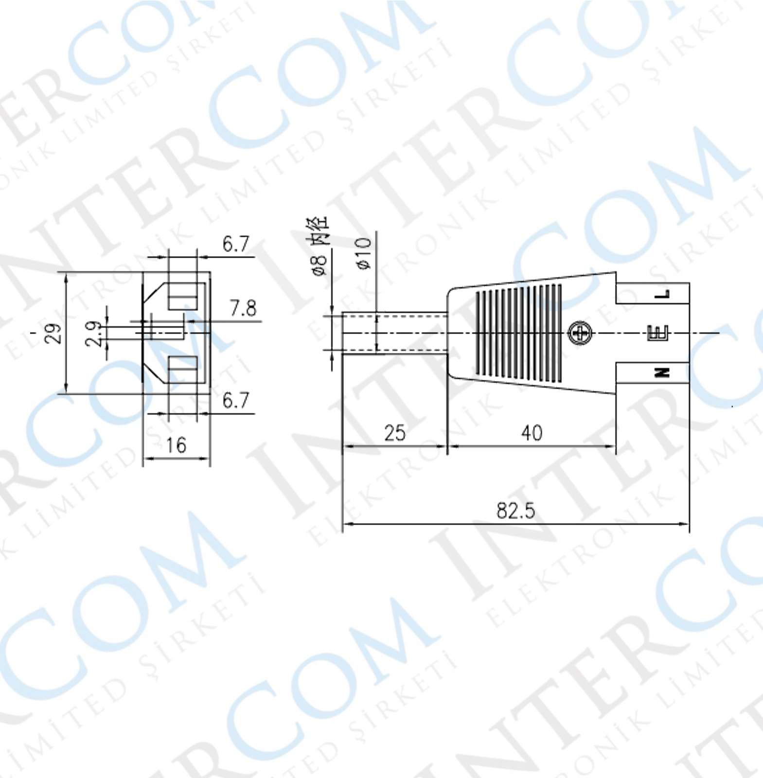 IC-215A C13 Power Fiş Seyyar Dişi AC-10F