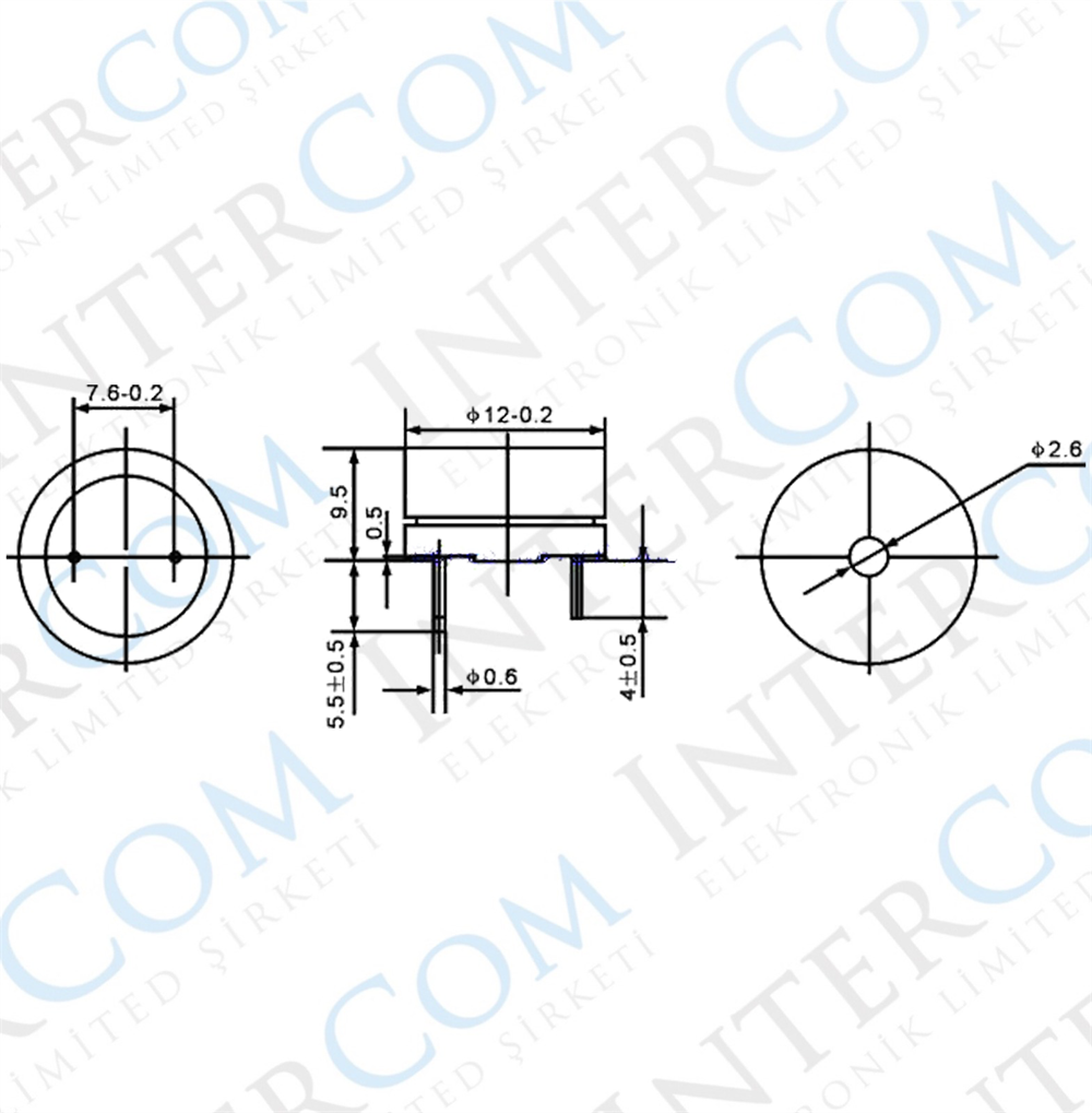 IC-219 Buzzer 12mm Devreli