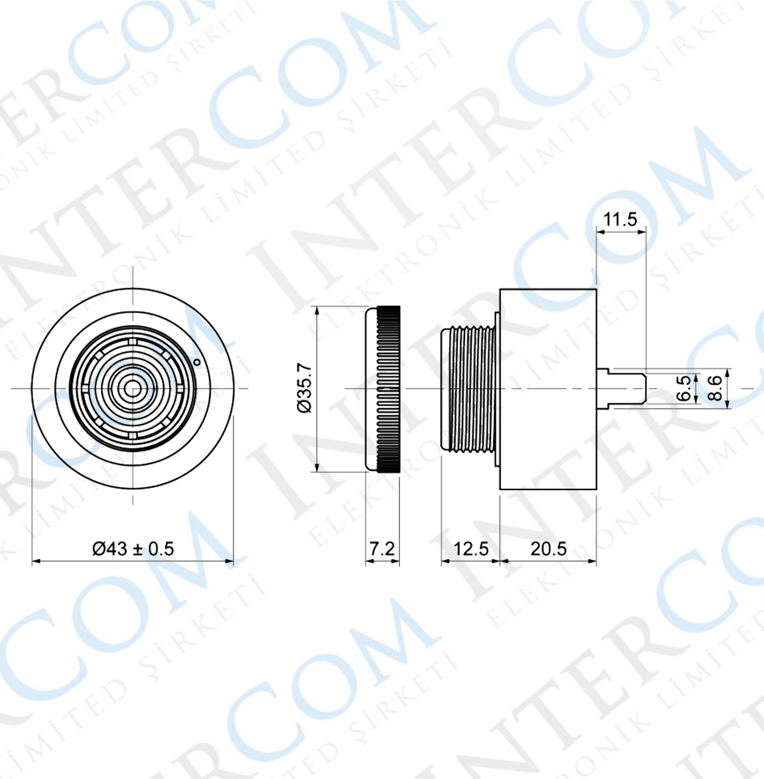 IC-221G 43mm Buzzer 24V ve 220V
