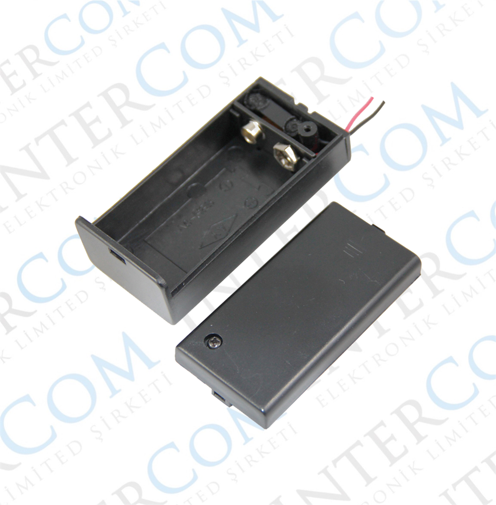 IC-233D 9Volt Pil Kutusu Kapaklı Switchli