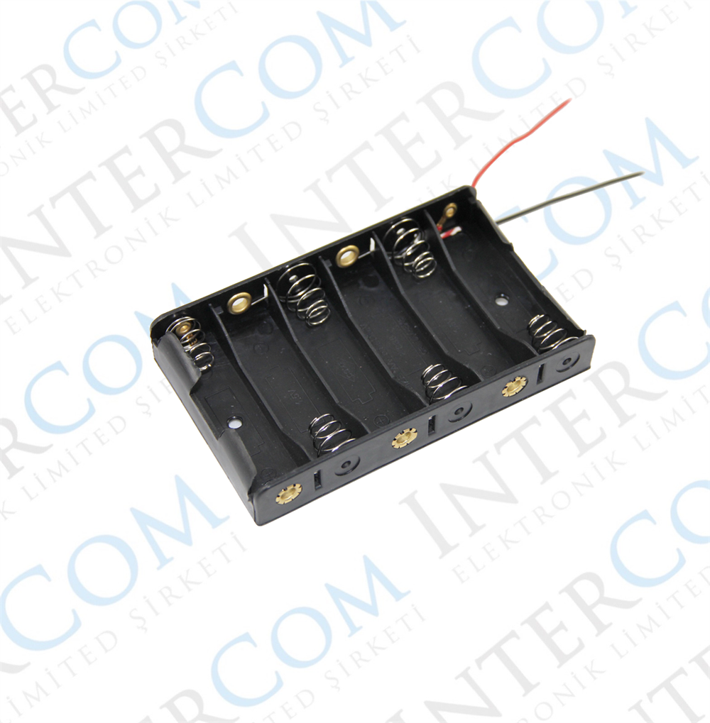 IC-234B Pil Yuvası 6 lı Yan Yana (AA)