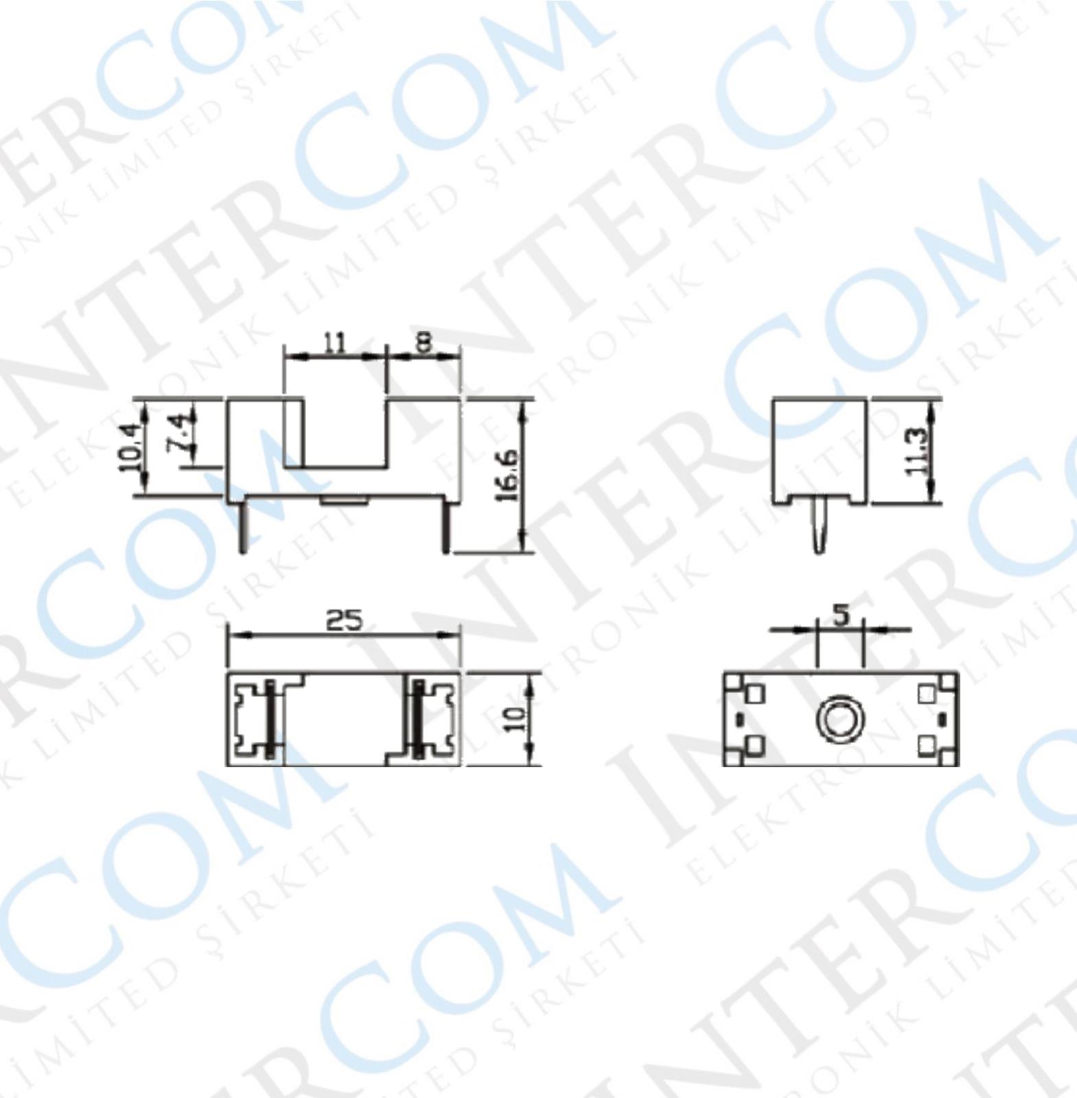 IC-237B Sigorta Yuvası 5x20mm PCB