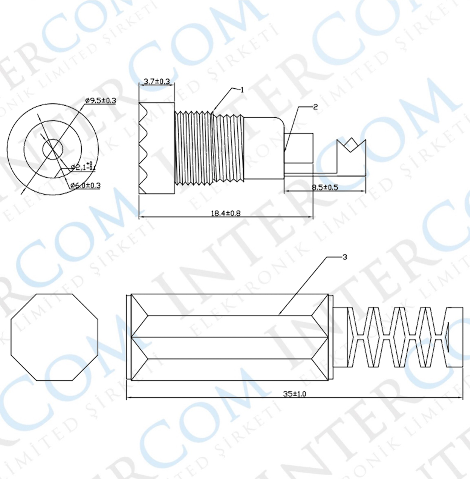 IC-254 DC Jak 2.1mm Seyyar