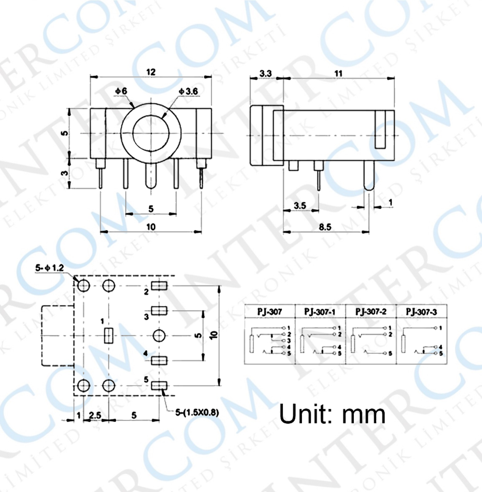 IC-260 Stereo Şase 3.5mm