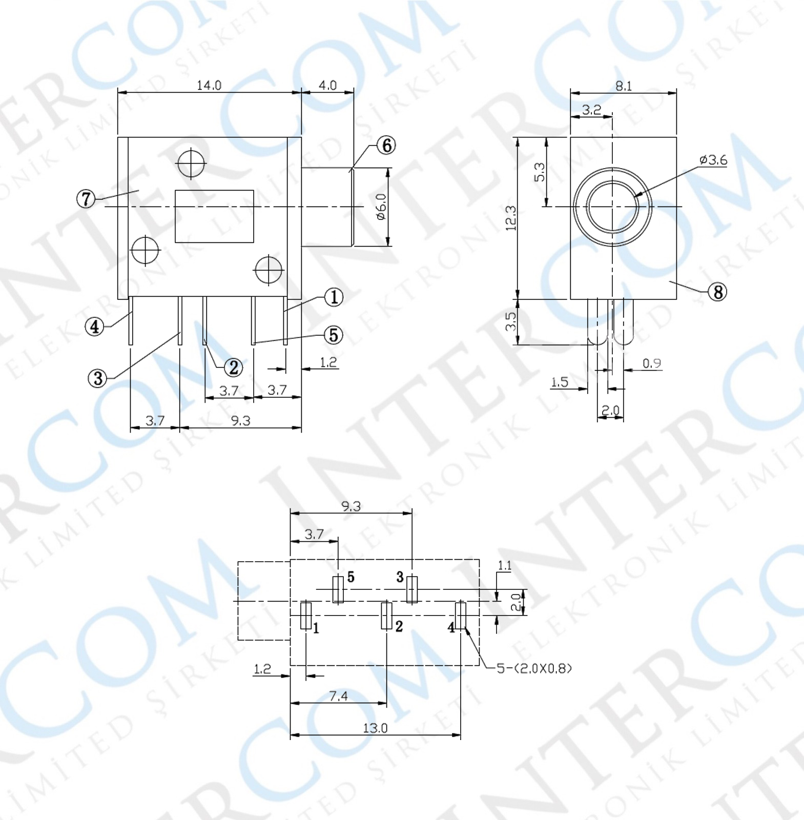 IC-260A Stereo Şase 3.5mm Sıralı