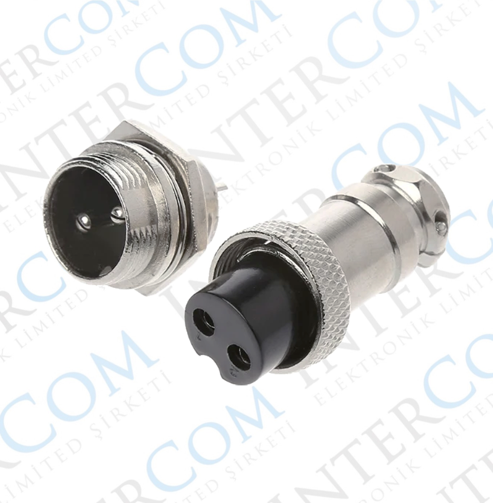 IC-261M 16mm Mayk Fiş Şase Erkek - Seyyar Dişi