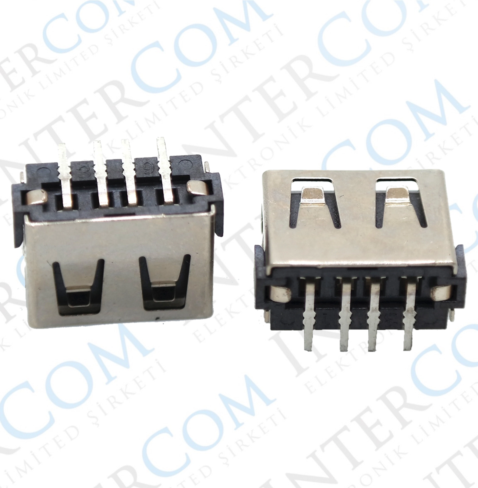 IC-265C USB Şase A Tip 90° Dişi Kısa