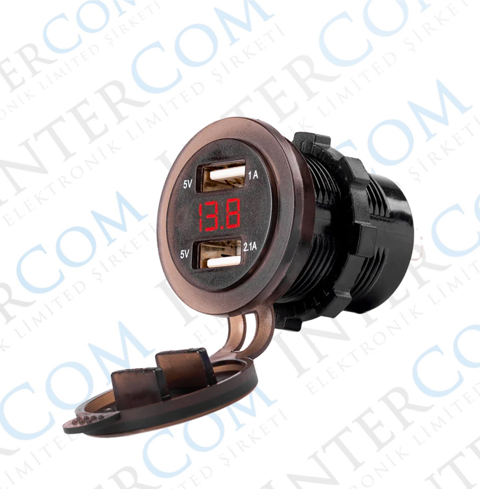 IC-266D Pano Tipi Voltmetreli 2li USB