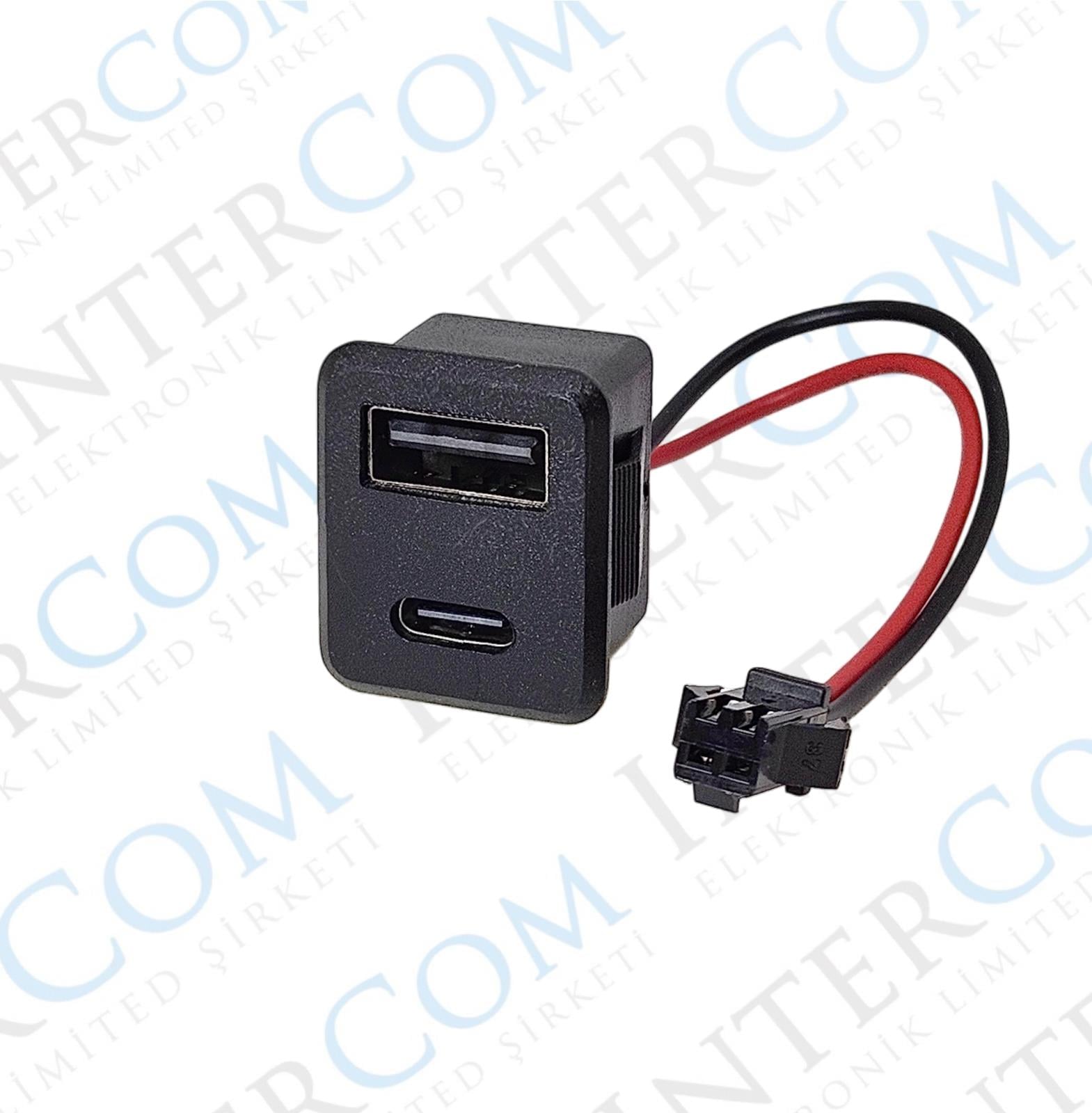 IC-266T-4 Pano Tip Kare TYPE-C + USB 2P - Şarj