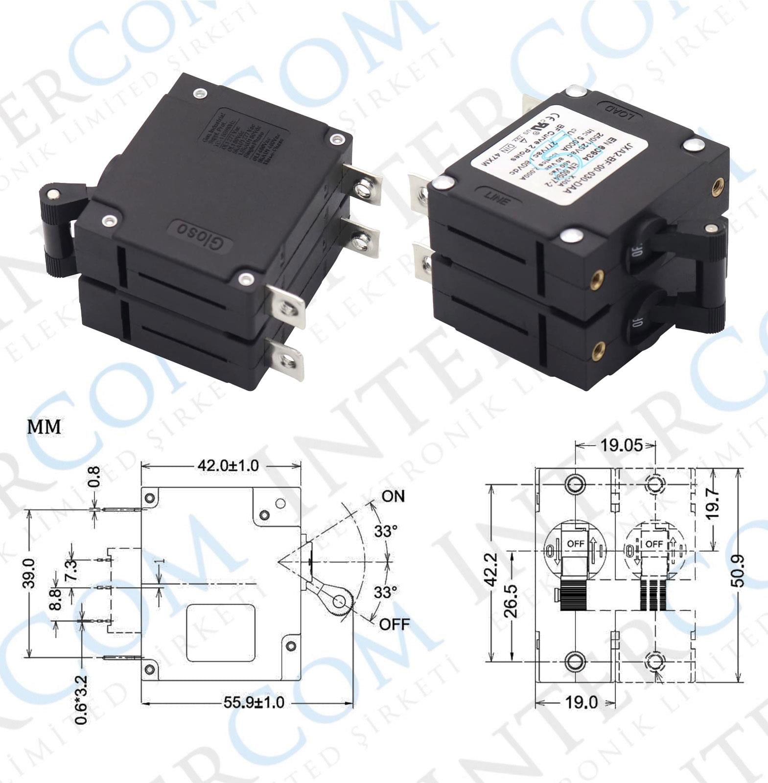 IC-271D ÇİFT KUTUPLU DEVRE KESİCİ ŞALTER