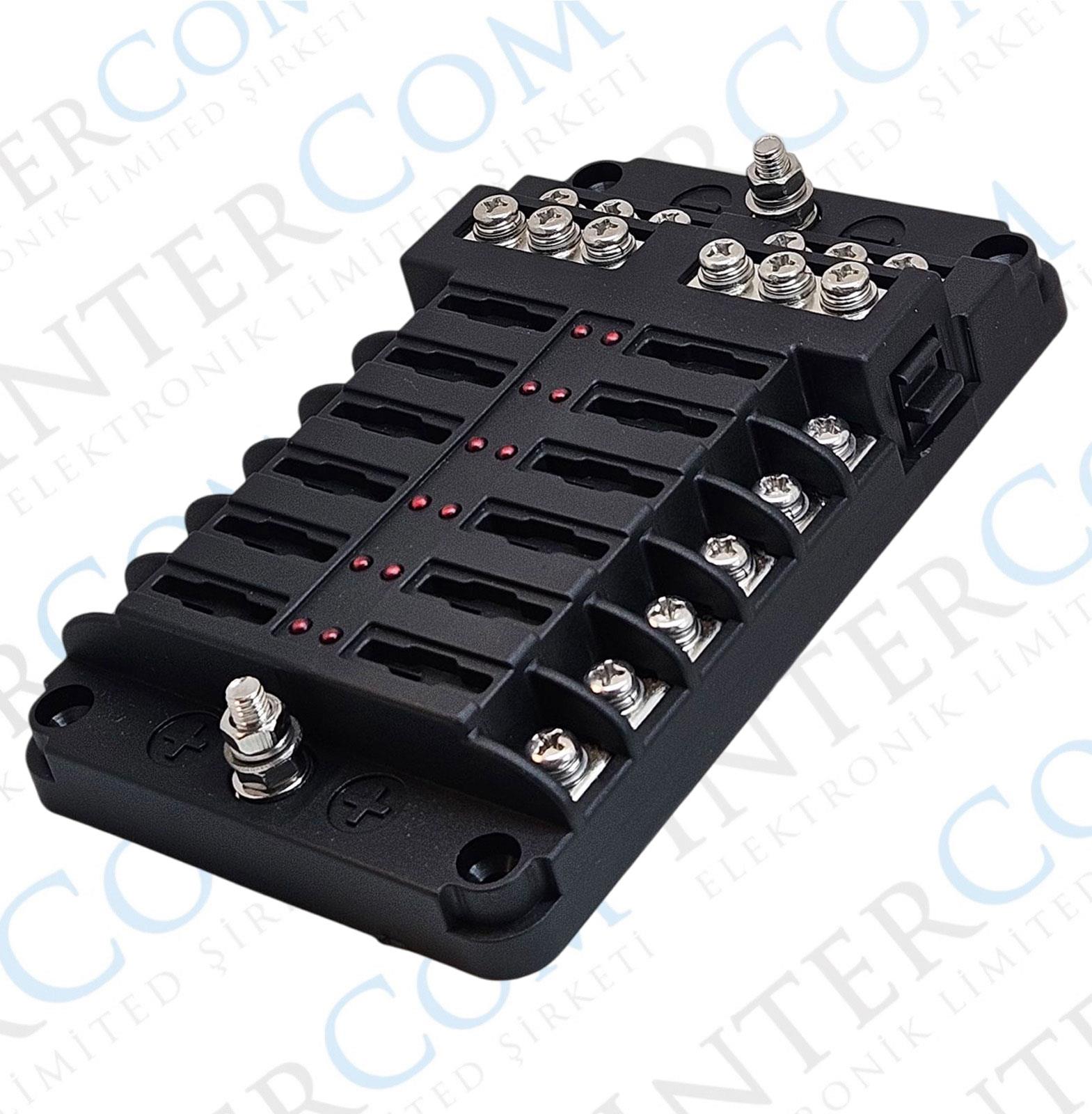 IC-276B-12 SİGORTA KUTUSU 12Lİ İKAZ IŞIKLI ŞASE BARELİ