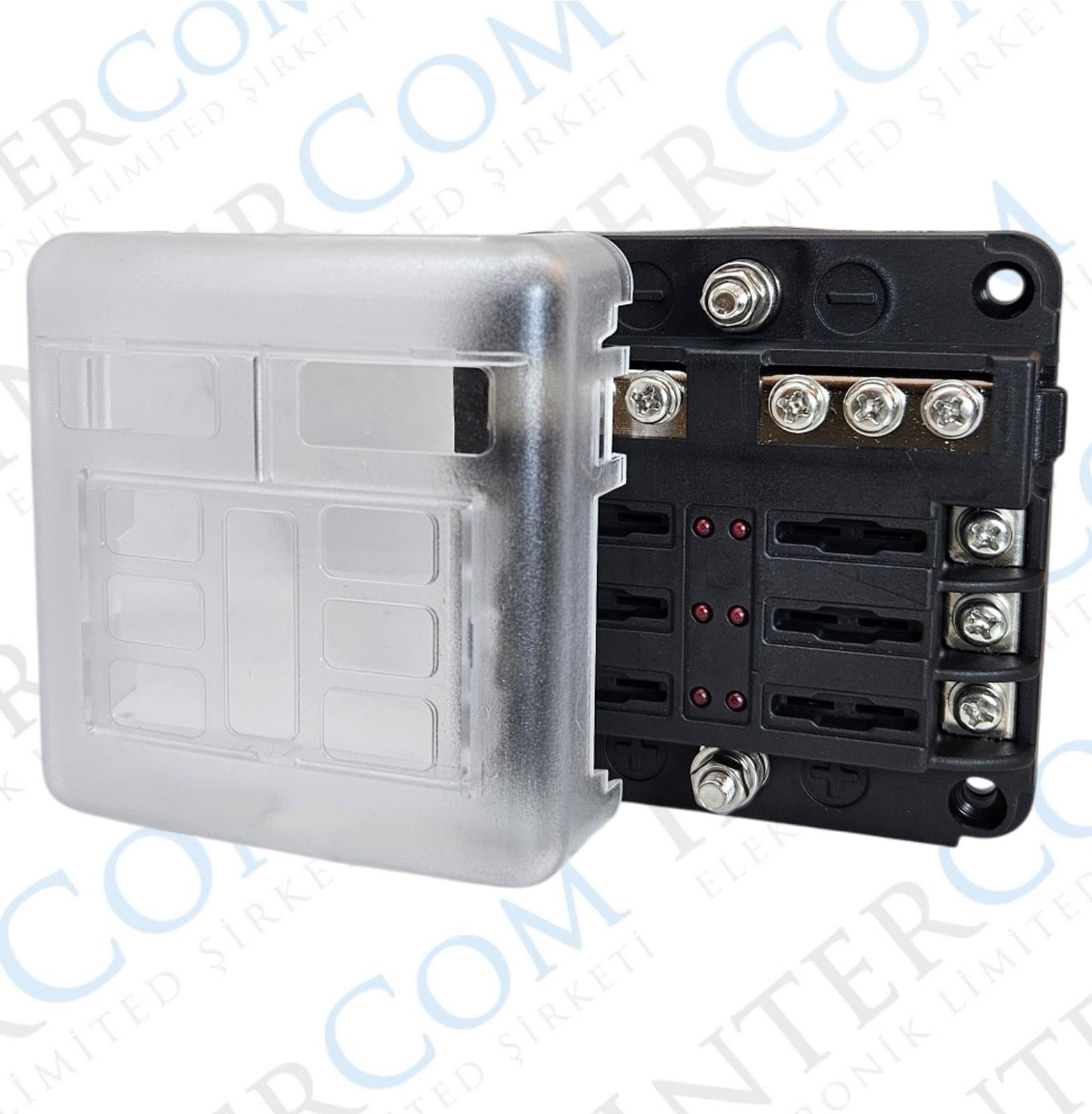 IC-276B-6 SİGORTA KUTUSU 6LI İKAZ IŞIKLI ŞASE BARELİ