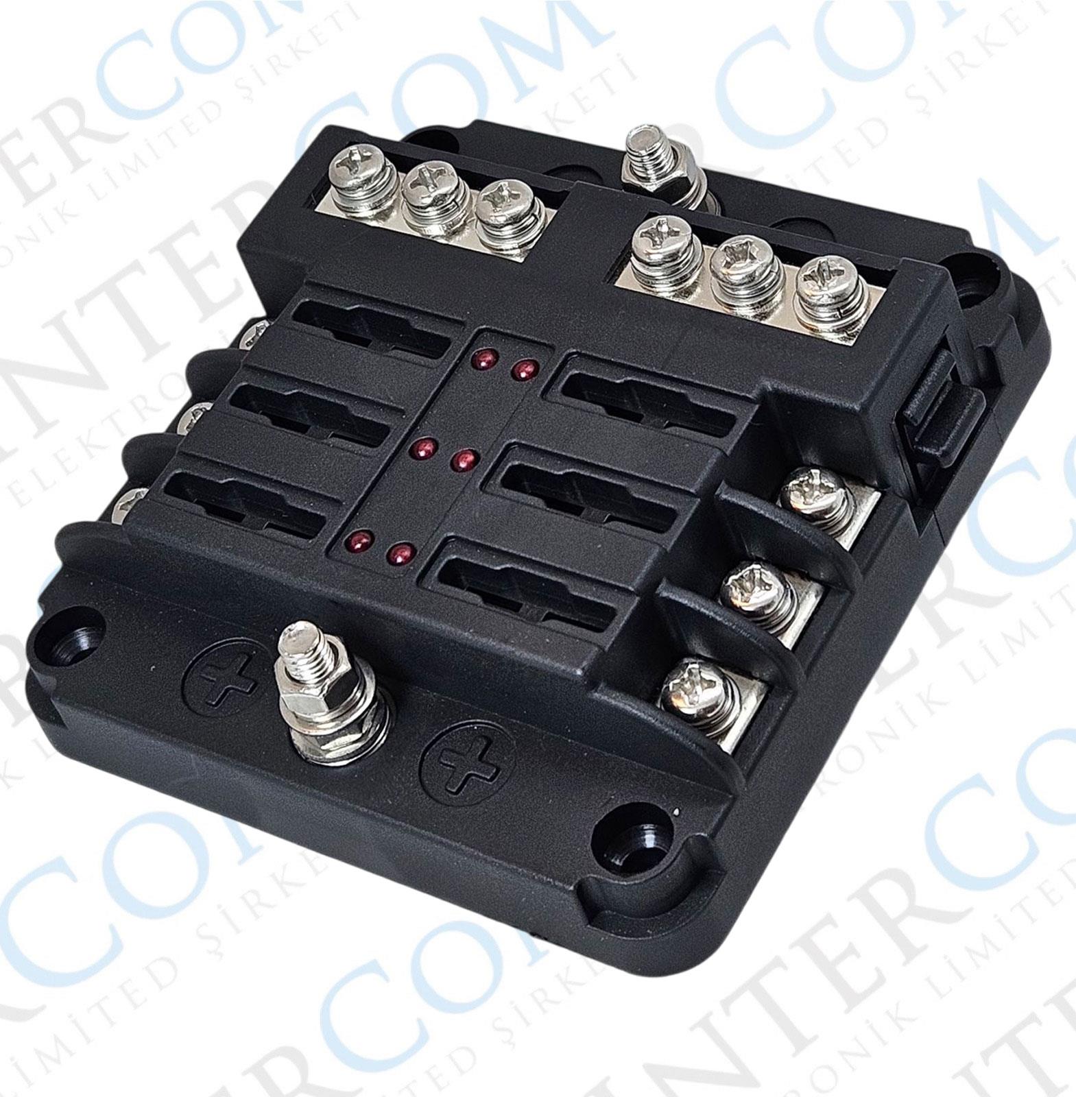 IC-276B-6 SİGORTA KUTUSU 6LI İKAZ IŞIKLI ŞASE BARELİ