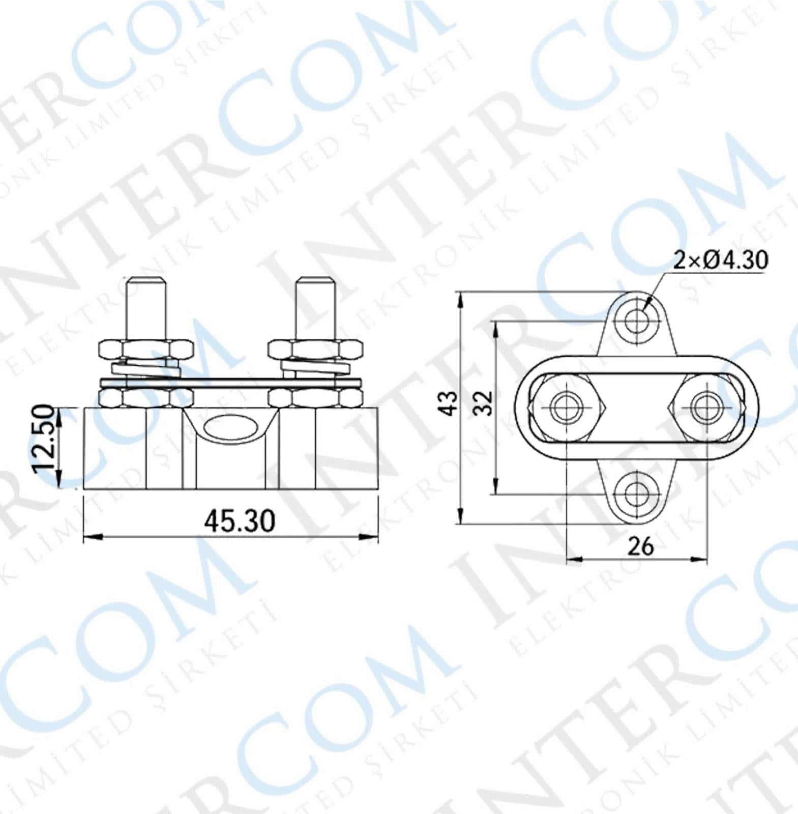 IC-280B-1 ŞASE TERMİNALI 2XM8 KUTUPLU